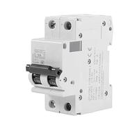 Disjoncteur miniature 2 pôles CC 250V, disjoncteur à air basse tension 63A avec protection surcharge et court-circuit, pour systèmes solaires et éoliens, installation sur rail DIN