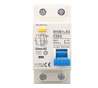 Disjoncteur Miniature 230V, AC Type 30mA C32A 1P N Disjoncteur à Courant Résiduel, Protecteur de Fuite Protection Contre les Surcharges Commutateur D'air pour Lignes de Distribution D'éclairage