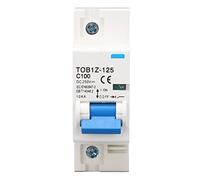 Disjoncteur Miniature 250V DC 1P 100A Din Rail Mount Protection Contre Les Surcharges à Domicile Interrupteur D'air pour Lignes de Distribution D'éclairage Résidentiel Système PV Solaire