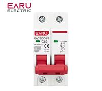 Disjoncteur miniature 2P DC 1000V MCB pour système solaire photovoltaïque, protection contre les surcharges, 6A 10A 16A 20A 25A 32A 40A 50A 63A