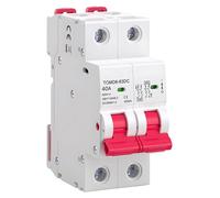 Disjoncteur miniature 550 V DC, 2 pôles, 40 A, disjoncteur de séparation pour installations solaires