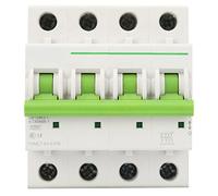 Disjoncteur Miniature, AC 380V 415V 16A 4P Commutateur D'air de Protection Contre Les Surcharges pour Les Lignes de Distribution D'éclairage Résidentiel Système Solaire PV (16A)