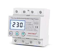 Disjoncteur Miniature Domestiques Trois industrielle phase AC 380V 80A Réglable Surtension Protecteur de récupération automatique Plus sous-tension Potective périphérique(40A)