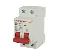 Disjoncteur miniature DZ47-63-2P 16 A/32 A/50 A, protection contre les surcharges et les courts-circuits, 2P, ignifuge