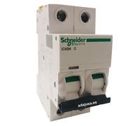 Disjoncteur miniature - Schneider Electric - A9F74210 - 2P - 10 A - Courbe C - Blanc