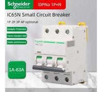 Disjoncteur miniature Schneider IC65N C IDPNA, interrupteur différentiel 1P+N 1P 2P 3P 4P, usage domestique, 6A 10A 16A 20A 25A 32A 40A 50A 63A