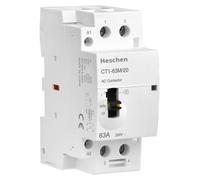 Disjoncteur modulaire de protection AC, série CT1-63M/20, 63A, 2 pôles, 2 contacts normalement ouverts, montage sur rail DIN