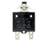 Disjoncteur Moteur Protection Surcharge 20A 250V AC Retard(10A) | réarmable, trip thermique retardé, 20A 50V DC, montage panneau, sécurité électrique
