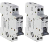 Disjoncteur PH/N - 2A NF pour cumulus et chauffe-eau - Zenitech (Lot de 2)