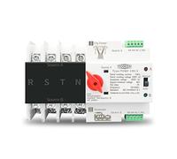 Disjoncteur Phase Différentiel,Disjoncteur Miniatu 1 PCS Rail DIN 2p 3P 4P ATS Sélecteur électrique de commutateur transfert automatique à double puissance Commutateurs ininterrompue 63A 100A(4,125A)