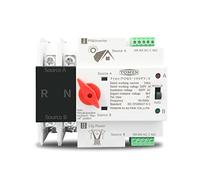 Disjoncteur Phase Différentiel,Disjoncteur Miniatu 2p 3P 4P Rail Ats for Pv Et le sélecteur de transfert automatique à double puissance l'onduleur ininterrompu 6 3A 100A 125A(2,63A)