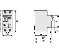Disjoncteur RCBO 20A 300mA Type A 10kA C-Courbe - 170577
