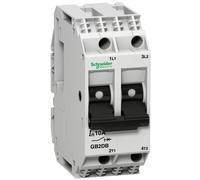 Disjoncteur Schneider Electric TeSys pour circuits de GB2-CD, 10 A, 2 pôles, 2 voies GB2DB16