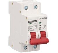 Disjoncteur Solaire étanche IP65 Disjoncteur Miniature DC 2P 1000V 63A 6KA Disjoncteur Solaire DC Installation du Rail DIN Commuta