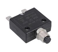 Disjoncteur Thermique 125-250 Vac à Réarmement Manuel 10 A 50 Vdc | Protection Surcharge, Installation sur Panneau, Usage Marin et Réparation D’appareils, Noir Fer