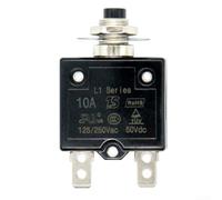 Disjoncteur thermique Bouton poussoir 5 A-30 A Réinitialisation manuelle Protection contre les surcharges pour appareils 125 V CA (10 A)