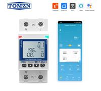 Disjoncteur WIFI Smartlife TUYA refermable 63A 110V 220V, minuterie de mesure de compteur d'énergie avec Protection contre les fuites de courant de tension