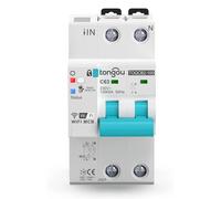 Disjoncteur WLAN avec compteur d'énergie, 2P, 63A, compatible Tuya