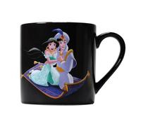 Disney Aladdin Tasse à changement de chaleur - 325 ml - Cadeau de bureau - Révélation de chaleur, Noir