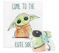 Disney Baby Yoda Plaid Canapé Doux, Couverture Chaude Fourrure, Couvertures Polaires 150 x 130 cm pour Canapé, Chambre, Voyage, Idee Cadeau (Vert Baby Yoda)