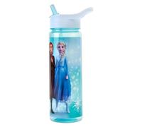 Disney Bouteille d'eau pailletée La Reine des Neiges 600 ml - Produit officiel réutilisable pour enfants - Sans BPA - Plastique recyclable - Idéal pour l'école, la crèche, le sport, le pique-nique