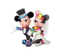 Disney Britto 4058179 Mickey & Minnie se Marient Figurine Résine Multicolore 25 x 22 x 16 cm