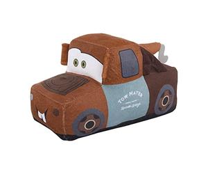 Disney Cars Mater Coussin décoratif en Peluche 3D pour Enfant avec Broderie Marron