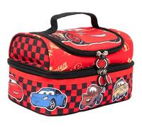 Disney Cars Sac à déjeuner multi-compartiments pour garçons à isolation thermique à double étage pour enfants Lightning McQueen Rouge
