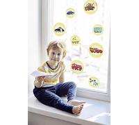 Disney Cars3 Lot de 2 feuilles de stickers pour fenêtre de chambre d'enfant Motif Cars 30 x 30 cm
