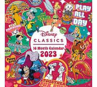 Disney Classics Calendrier 2023 - Agenda mensuel 30 cm x 30 cm - Produit officiel