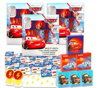 Disney Disney Cars Lot de 60 boîtes à dragées Flash McQueen avec autocollants, tatouages et tampons pour fête d'anniversaire d'enfants