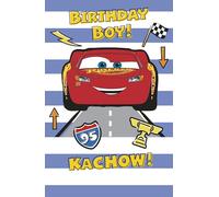 Disney Flash McQueen Carte d'anniversaire pour garçons Motif Cars Disney pour jeunes garçons/filles Carte d'anniversaire pour frère/neveu/petit-fils/filleul Cartes d'anniversaire mignonnes pour