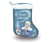 Disney Frozen Chaussette de Noël, Chaussette de Noël La Reine des Neiges, Décoration d'arbre de Noël, Ornement de Cheminée, Bonbons et Sac Cadeau, 42 x 32 cm | Bleu