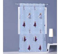 Disney Home Frozen 2 Sisters Voilage à oeillets | 100% Polyester | OEKO-TEX | 140X240cm | Imprimé Fille | Bleu