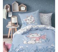 Disney Home Les Aristochats Spring Parure de lit 100% Coton | Housse de Couette 140x200 cm + 1 taie 63x63 cm | Fermeture avec rabat | Chambre enfant, lit 1 place | Certification Oeko-Tex