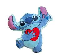 Disney Home Stitch Love Coussin Forme | 100% Polyester | Oeko-TEX | 36x36cm | Imprimé Fille | Bleu (Bleu, 36x36cm)