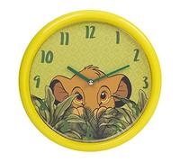 Disney Horloge murale ronde pour chambre d'enfant Simba du Roi Lion - Horloge murale pour chambre d'enfant