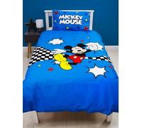 Disney Housse de Couette Mickey Mouse | Housse De Couette Et Taie d'oreiller | Parure De Lit Mickey Mouse