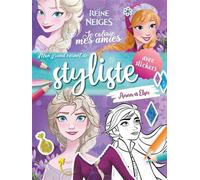 Disney La Reine des Neiges - Je colorie mes amies - Mon grand carnet de styliste - Anna et Elsa - avec stickers - Collectif - Hemma - broché - Document jeunesse