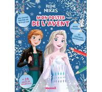 Disney La Reine des Neiges - Mon poster de l'Avent - 24 jours de coloriage - Un grand poster de 40x60cm - Avec stickers et stickers métallisés - Collectif - Hemma - broché - Document jeunesse