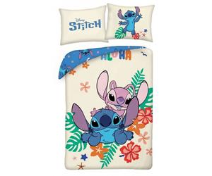 Disney Lilo Ensemble Housse de Couette 140x200cm Coton Fleurs HALANTEX