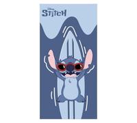 Disney LILO ET Stitch, Serviette, 100x140 cm, Mixte, Garçon, Fille, Toile, Plaid, Serviette de Plage, Serviette de Bain, Linge, Coton, Modèle AYM-036STITCH-BTM S1-TU, Bleu