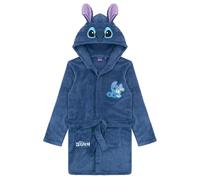 Disney Lilo & Stitch Peignoir pour Femme, Peignoir de Bain avec Capuche, Peignoir en Polaire pour Femme et Ado, Tailles S-L, bleu foncé, S
