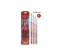 Disney Lot de 4 pinceaux aquarelles pour voitures.