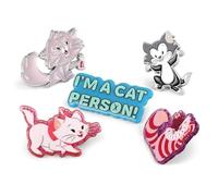 Disney Lot de 5 badges à épingle en forme de chat