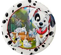 Disney Lot de 8 assiettes en papier la charge des 101 Dalmatiens 23 cm pour fête d'anniversaire