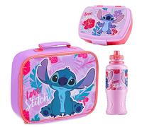 Disney Lunch Box Enfant Ensemble 3 Pcs Sac Isotherme Repas Enfant Boite à Gouter et Gourde Stitch Dejeuner Gouter Pique Nique Accessoires Stitch Officiels Idée Cadeau Rentrée
