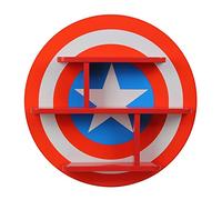 NORTH STAR Etagère murale forme logo Captain America - Marvel Avengers - Rouge, Blanc et Bleu Multicolors G