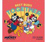 Disney Mickey Mouse & Friends Calendrier 2024 - Agenda mensuel 30 cm x 30 cm, calendrier pour enfants - Produit officiel