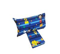 Disney Mickey Mouse Parure de lit 1 Place en Flanelle de Pur Coton avec Drap Housse + taie d'oreiller